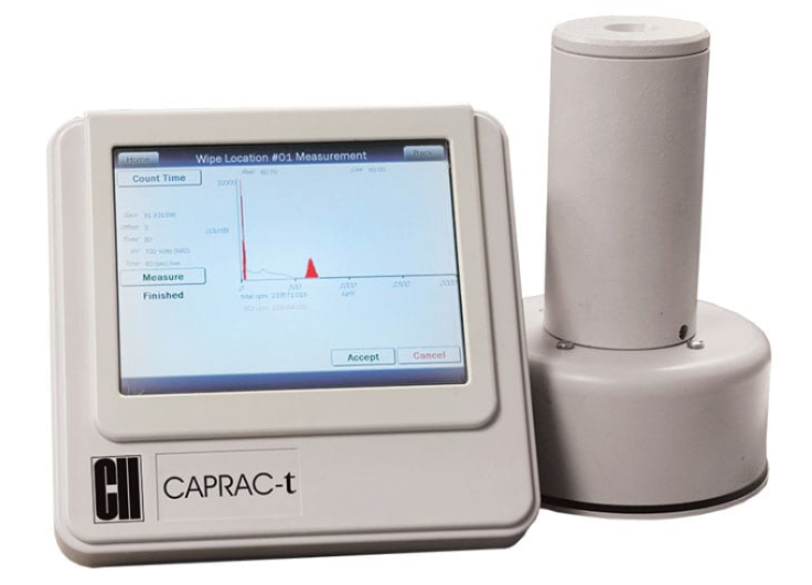 Caprac-t Wipe test counter by capintec